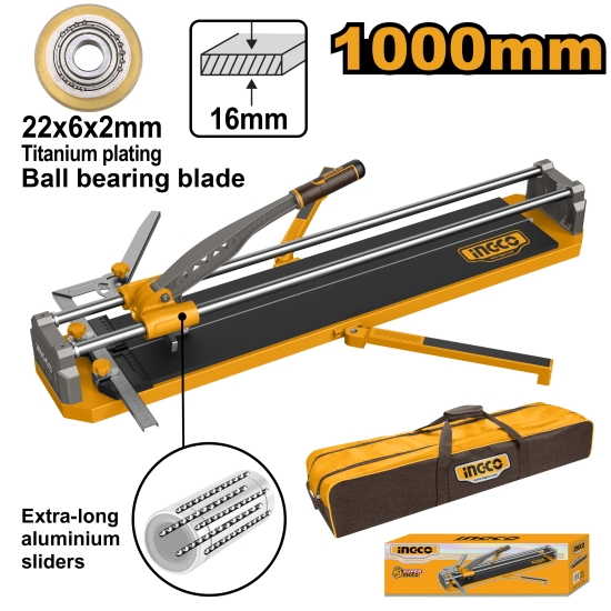 Плиткорез 1000х16 мм (2) INGCO HTC041001 INDUSTRIAL