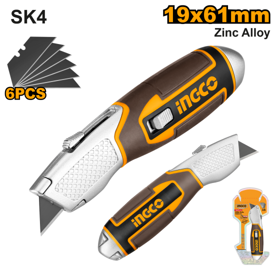 Нож универсальный (6/48) INGCO HUK618