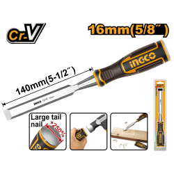 Стамеска 16 мм (10/50) INGCO HWC0816 INDUSTRIAL Стамеска 16 мм (10/50) INGCO HWC0816 INDUSTRIAL
