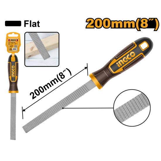 Рашпиль 200 мм INGCO HWFF088 INDUSTRIAL Рашпиль 200 мм INGCO HWFF088 INDUSTRIAL