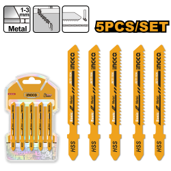 Полотна по металлу для электролобзика 5 шт INGCO JBT118A
