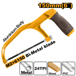 Ножовка по металлу мини 150 мм INGCO MHHF1503