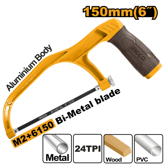 Ножовка по металлу мини 150 мм INGCO MHHF1503
