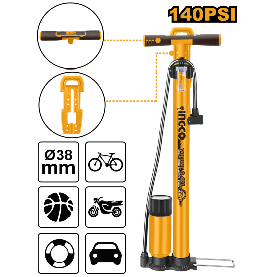 Ручной насос 38 мм, 140 PSI INGCO MPP3811
