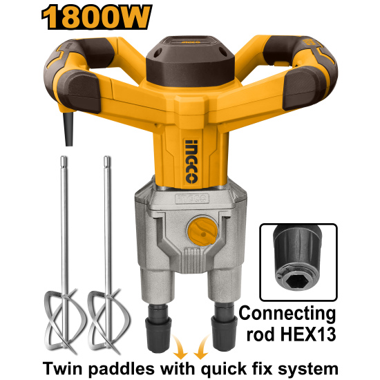 Электрическая дрель-миксер INGCO MX218008 INDUSTRIAL Электрическая дрель-миксер INGCO MX218008 INDUSTRIAL