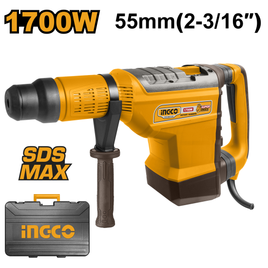 Перфоратор SDS-Max 1700 Вт INGCO RH1700558 INDUSTRIAL Перфоратор SDS-Max 1700 Вт INGCO RH1700558 INDUSTRIAL
