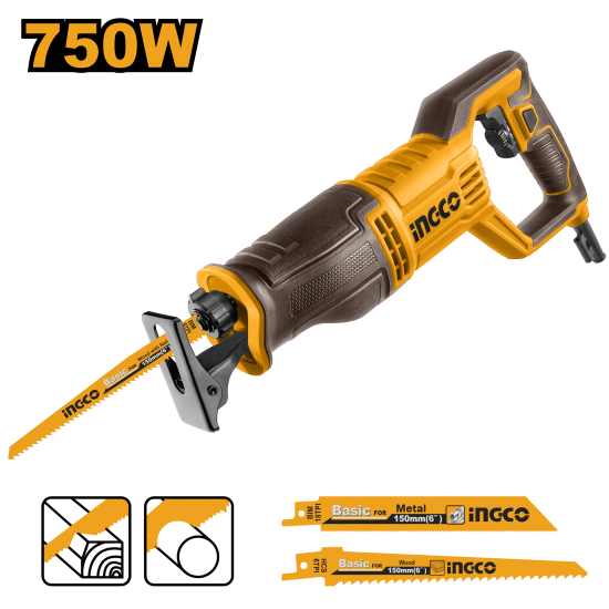 Пила сабельная 750 Вт (4) INGCO RS7508 Пила сабельная 750 Вт (4) INGCO RS7508