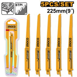 Полотна по дереву для сабельной пилы 225 мм 5 шт INGCO RSB1111DF Полотна по дереву для сабельной пилы 225 мм 5 шт INGCO RSB1111DF