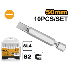 Набор бит SL6 10 шт INGCO SDB11SL423 Набор бит SL6 10 шт INGCO SDB11SL423