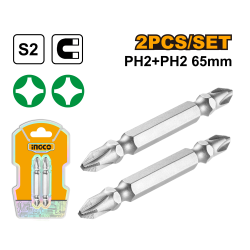 Набор бит PH2 2 шт, 65 мм INGCO SDB61PH652 Набор бит PH2 2 шт, 65 мм INGCO SDB61PH652