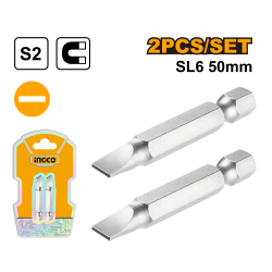 Набор бит SL6 2 шт, 50 мм INGCO SDB61SL502 Набор бит SL6 2 шт, 50 мм INGCO SDB61SL502