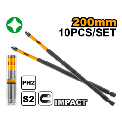 Набор ударных бит PH2 10 шт INGCO SDBIM11PH283 INDUSTRIAL Набор ударных бит PH2 10 шт INGCO SDBIM11PH283 INDUSTRIAL