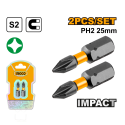 Ударная бита PH2х25 мм 2 шт (400/800) INGCO SDBIM71PH225 INDUSTRIAL Ударная бита PH2х25 мм 2 шт (400/800) INGCO SDBIM71PH225 INDUSTRIAL