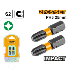Ударная бита PH3х25 мм 2 шт (400/800) INGCO SDBIM71PH325 INDUSTRIAL Ударная бита PH3х25 мм 2 шт (400/800) INGCO SDBIM71PH325 INDUSTRIAL