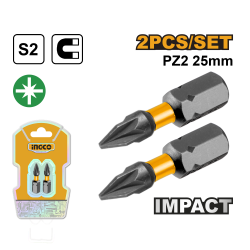 Ударная бита PZ2х25 мм 2 шт (400/800) INGCO SDBIM71PZ225 INDUSTRIAL Ударная бита PZ2х25 мм 2 шт (400/800) INGCO SDBIM71PZ225 INDUSTRIAL