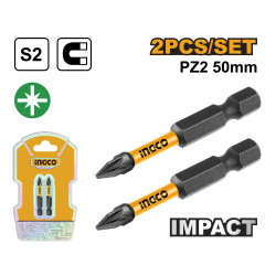 Ударная бита PZ2х50 мм 2 шт (200/400) INGCO SDBIM71PZ250 INDUSTRIAL Ударная бита PZ2х50 мм 2 шт (200/400) INGCO SDBIM71PZ250 INDUSTRIAL