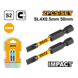 Ударная бита SL4х50 мм 2 шт (200/400) INGCO SDBIM71SL450 INDUSTRIAL Ударная бита SL4х50 мм 2 шт (200/400) INGCO SDBIM71SL450 INDUSTRIAL