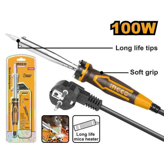 Паяльник электрический 100Вт INGCO SI00108 INDUSTRIAL Паяльник электрический 100Вт INGCO SI00108 INDUSTRIAL