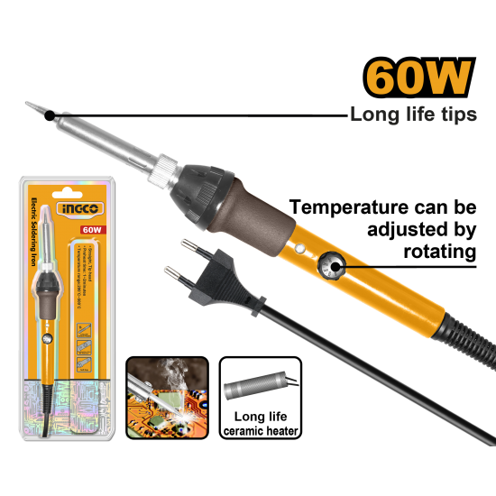 Паяльник электрический 60 Вт INGCO SI016831 Паяльник электрический 60 Вт INGCO SI016831