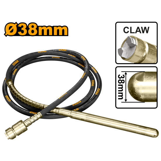 Вал для глубинного вибратора 38 мм INGCO VBP1381