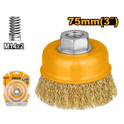 Проволочная щетка с гайкой 75 мм (10/80) INGCO WB10751 Проволочная щетка с гайкой 75 мм (10/80) INGCO WB10751