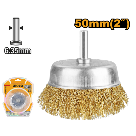 Проволочная щетка для дрели 50 мм INGCO WB30501