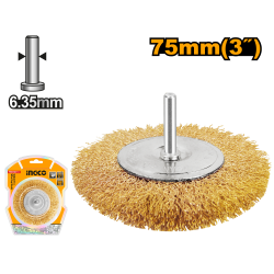 Проволочная щетка дисковая 75 мм (12/144) INGCO WB40751 Проволочная щетка дисковая 75 мм (12/144) INGCO WB40751