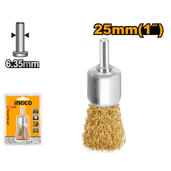 Проволочная щетка для дрели 24 мм INGCO WB70241 Проволочная щетка для дрели 24 мм INGCO WB70241